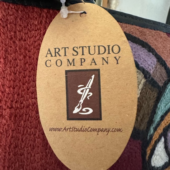 Art Studio Embroidered Leather Satchel-NWT-No longer available anywhere. - Picture 4 of 7